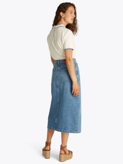Damen Tommy Hilfiger Uma Midi Jeansrock