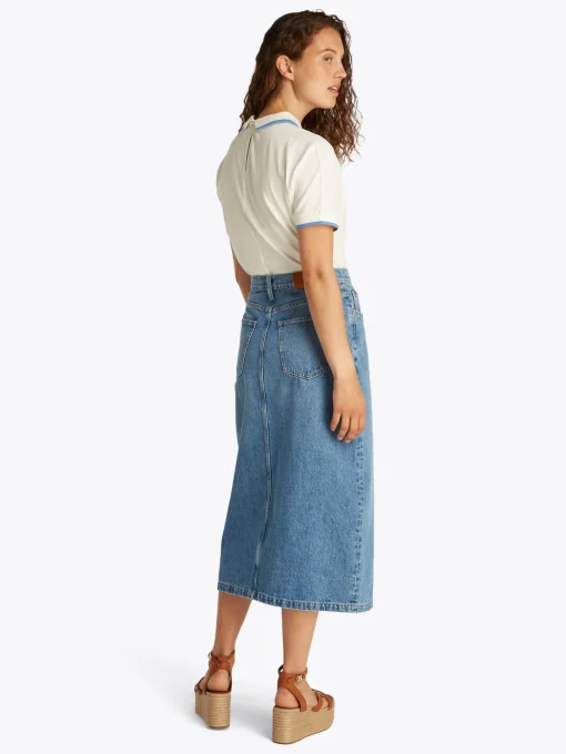 Damen Tommy Hilfiger Uma Midi Jeansrock