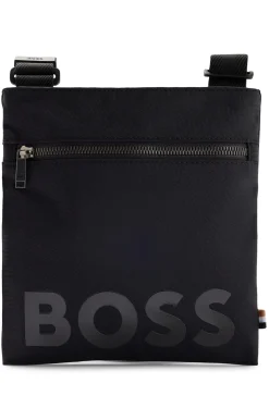 Herren Boss Umhängetasche aus recyceltem Nylon mit Logo-Print