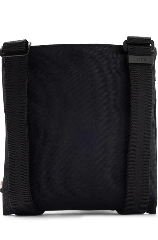Herren Boss Umhängetasche aus recyceltem Nylon mit Logo-Print