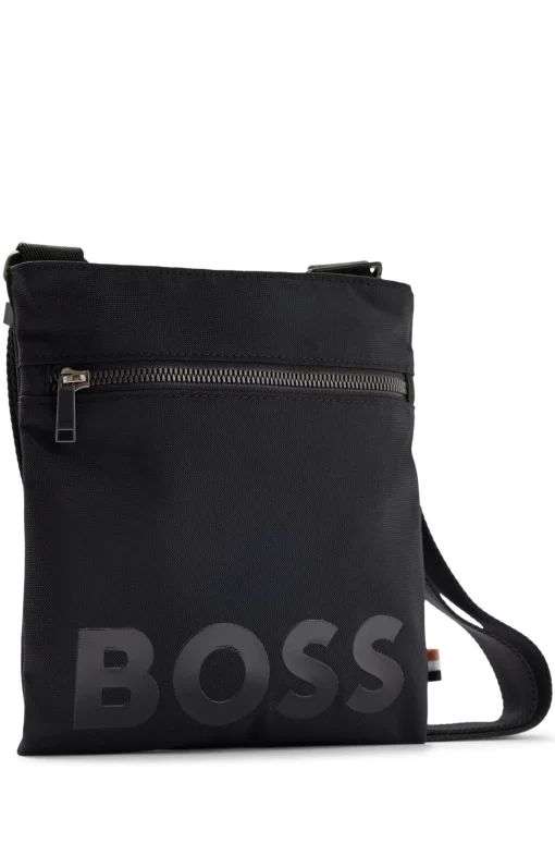 Herren Boss Umhängetasche aus recyceltem Nylon mit Logo-Print