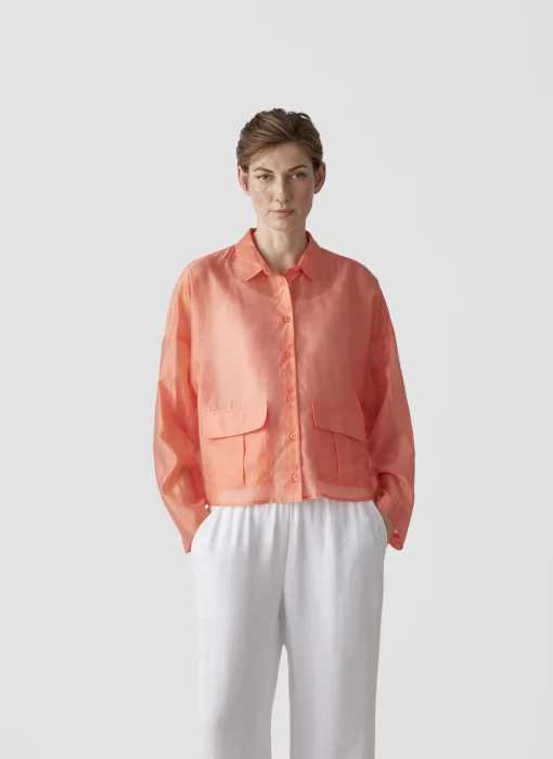 Damen Lecomte Unifarbene Bluse