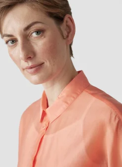 Damen Lecomte Unifarbene Bluse