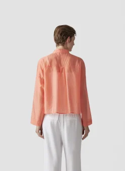Damen Lecomte Unifarbene Bluse