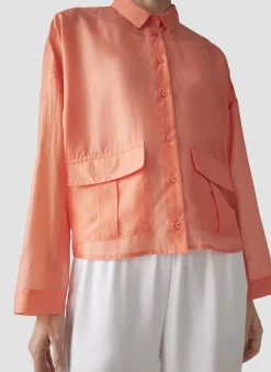 Damen Lecomte Unifarbene Bluse