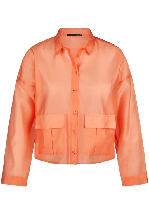 Damen Lecomte Unifarbene Bluse