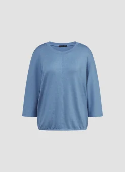 Damen Lecomte Unifarbenes Shirt mit 3/4-Arm