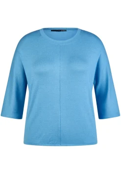 Damen Lecomte Unifarbenes Shirt mit 3/4-Arm
