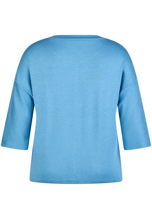 Damen Lecomte Unifarbenes Shirt mit 3/4-Arm