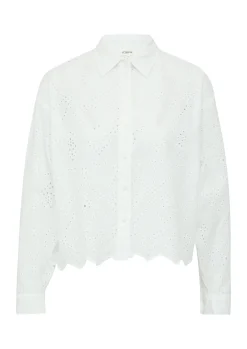Damen s.Oliver Verkürzte Bluse mit Lochstickerei
