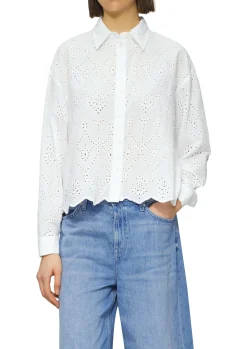 Damen s.Oliver Verkürzte Bluse mit Lochstickerei