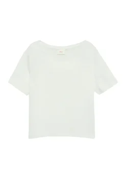 Kinder s.Oliver Verkürztes Rippshirt im Slim Fit