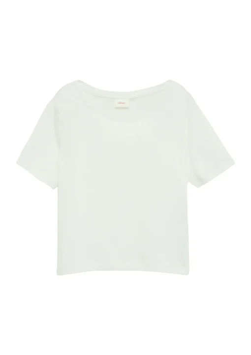 Kinder s.Oliver Verkürztes Rippshirt im Slim Fit