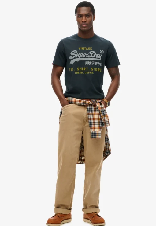 Herren Superdry Vintage Logo Heritage Relaxed T-Shirt