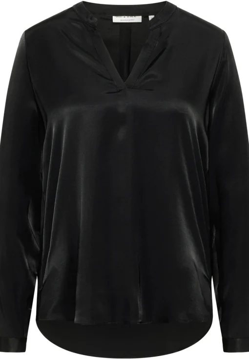 Damen Eterna Viscose Shirt Bluse Viskose Langarm