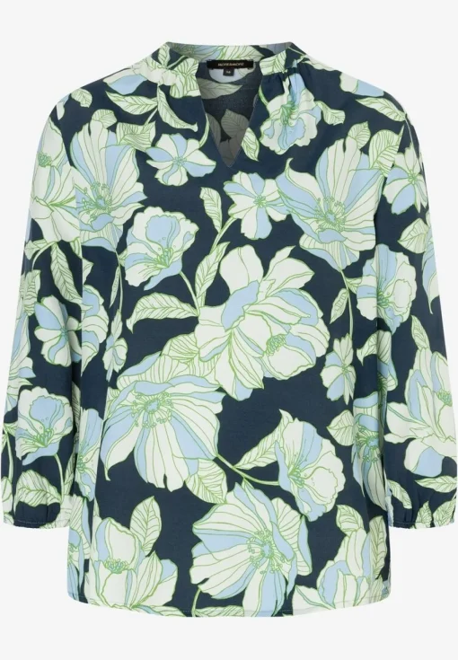 Damen More & More Viskosebluse Flowerprint