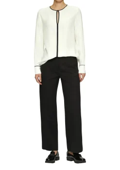 Damen s.Oliver BLACK LABEL Viskosebluse mit Kontrastdetails