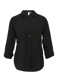 Damen QS Viskosebluse mit Turn-up