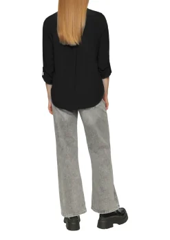 Damen QS Viskosebluse mit Turn-up
