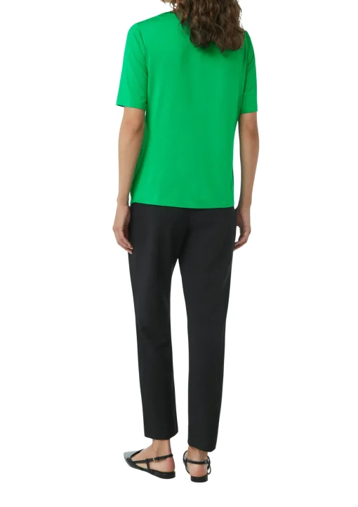 Damen Comma Viskose-Shirt mit satiniertem Tunika-Ausschnitt
