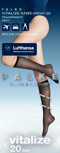 Damen Falke Vitalize 20 DEN Kniestrümpfe