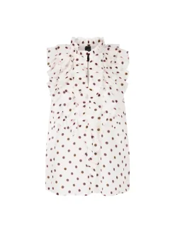Damen Marc Cain Volant-Bluse mit Tupfen