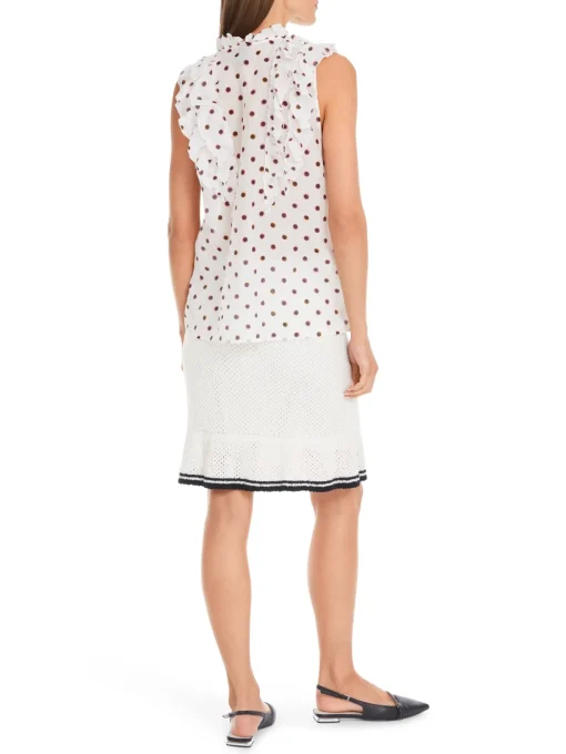 Damen Marc Cain Volant-Bluse mit Tupfen