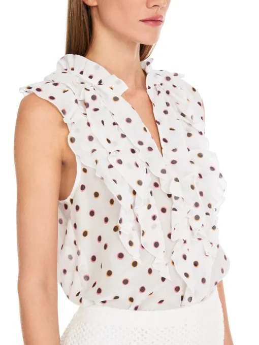 Damen Marc Cain Volant-Bluse mit Tupfen
