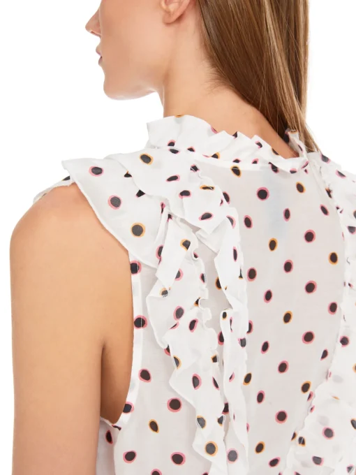 Damen Marc Cain Volant-Bluse mit Tupfen