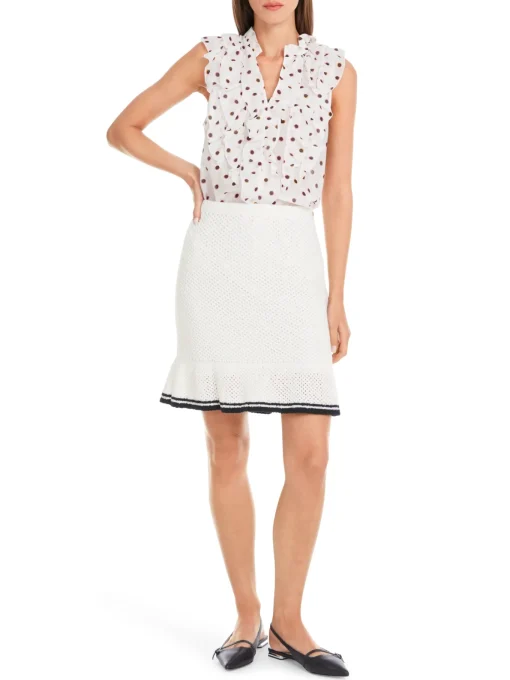 Damen Marc Cain Volant-Bluse mit Tupfen