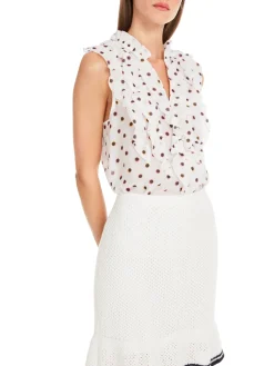 Damen Marc Cain Volant-Bluse mit Tupfen