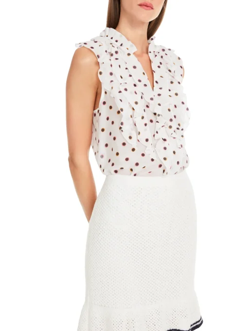 Damen Marc Cain Volant-Bluse mit Tupfen