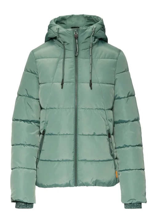 Damen QS Wattierte Steppjacke mit Kapuze