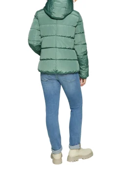 Damen QS Wattierte Steppjacke mit Kapuze