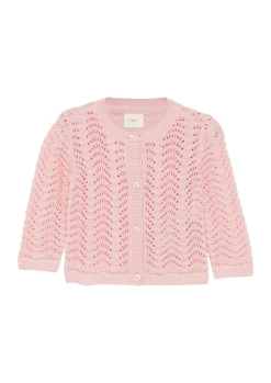 Kinder s.Oliver Weiche Strickjacke mit Ajourmuster