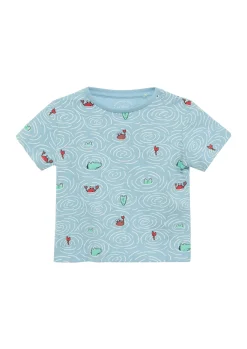 Kinder s.Oliver Weiches Jersey-T-Shirt aus Baumwolle mit All-over-Print