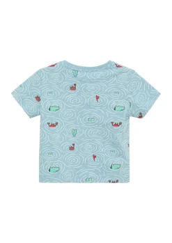 Kinder s.Oliver Weiches Jersey-T-Shirt aus Baumwolle mit All-over-Print