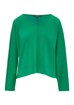 Damen Comma Weiches Relaxed-Fit-Sweatshirt mit Paspeldetails