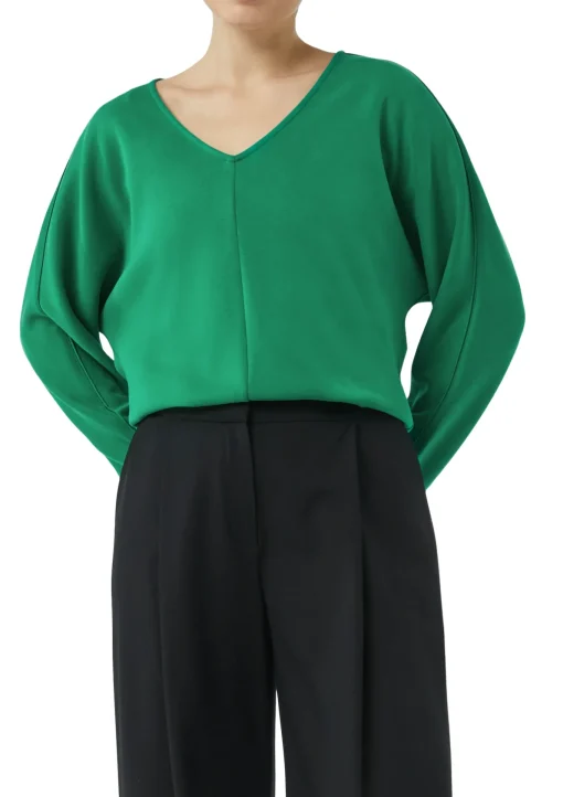 Damen Comma Weiches Relaxed-Fit-Sweatshirt mit Paspeldetails
