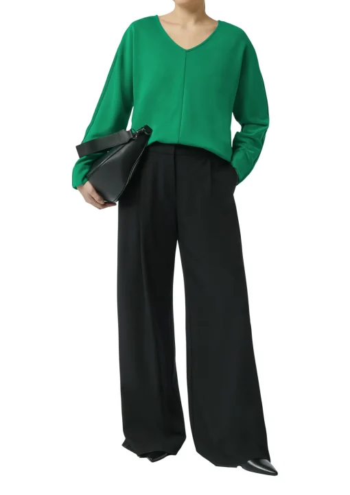 Damen Comma Weiches Relaxed-Fit-Sweatshirt mit Paspeldetails