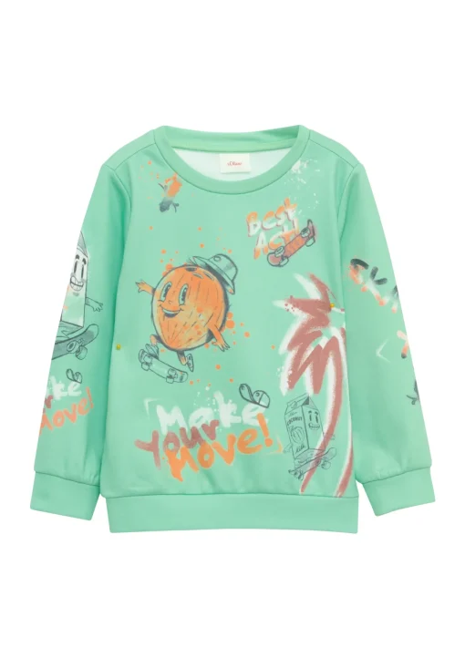 Kinder s.Oliver Weiches Sweatshirt mit Sublimation-Print