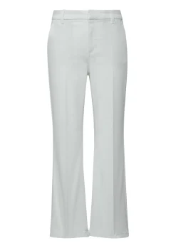 Damen Comma Weiße Crop-Jeans mit Flared Leg