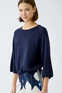 Damen Oui Wendepullover uni und gestreift