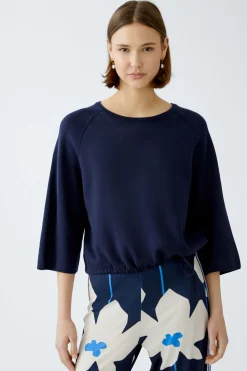 Damen Oui Wendepullover uni und gestreift