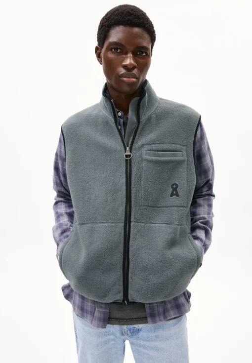 Herren armedangels Weste aus Bio-Baumwolle AABLEO FLEECE VEST