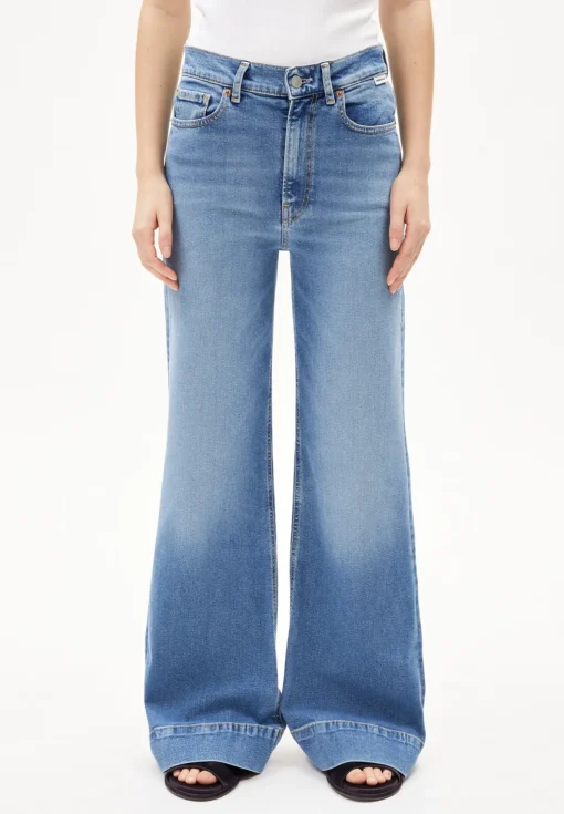 Damen armedangels Wide Jeans recycelte Baumwolle Mix Comfort-Stretch MURLIAA