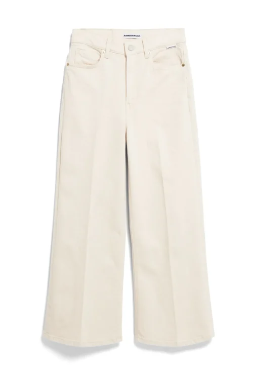Damen armedangels Wide Jeans recycelte Baumwolle Comfort-Stretch MURLIAA CROPPED