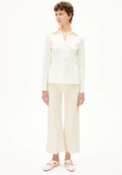 Damen armedangels Wide Jeans recycelte Baumwolle Comfort-Stretch MURLIAA CROPPED