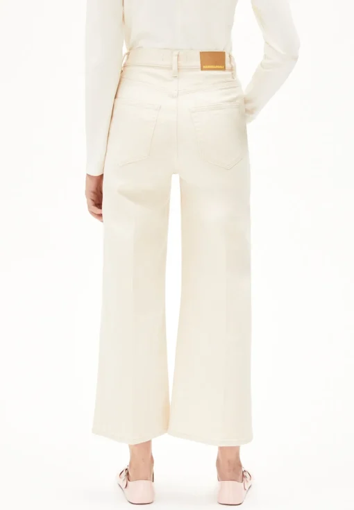 Damen armedangels Wide Jeans recycelte Baumwolle Comfort-Stretch MURLIAA CROPPED