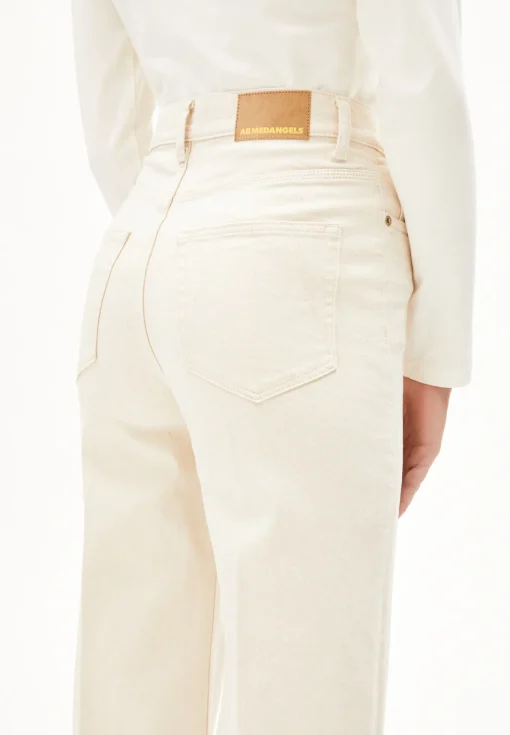 Damen armedangels Wide Jeans recycelte Baumwolle Comfort-Stretch MURLIAA CROPPED